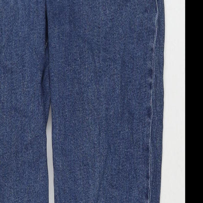 H&M Mens Blue Cotton Straight Jeans Size 30 in L30 in Regular Zip