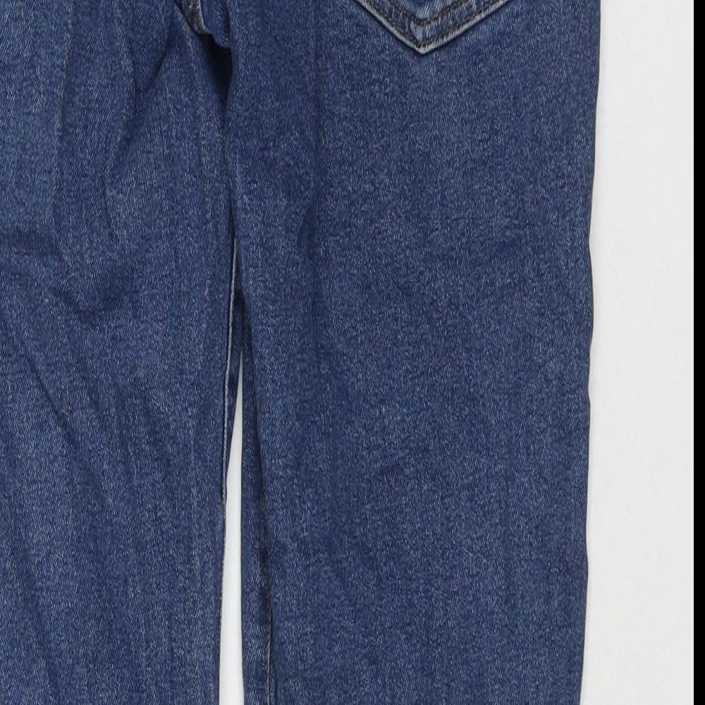 H&M Mens Blue Cotton Straight Jeans Size 30 in L30 in Regular Zip