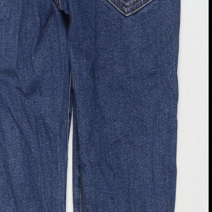 H&M Mens Blue Cotton Straight Jeans Size 30 in L30 in Regular Zip