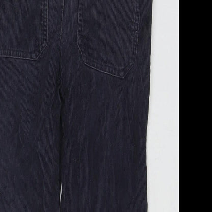 Logon Boys Blue Cotton Chino Trousers Size 4 Years Regular Zip
