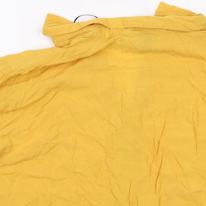 Womens UK Size 10 H&M Yellow Basic Blouse