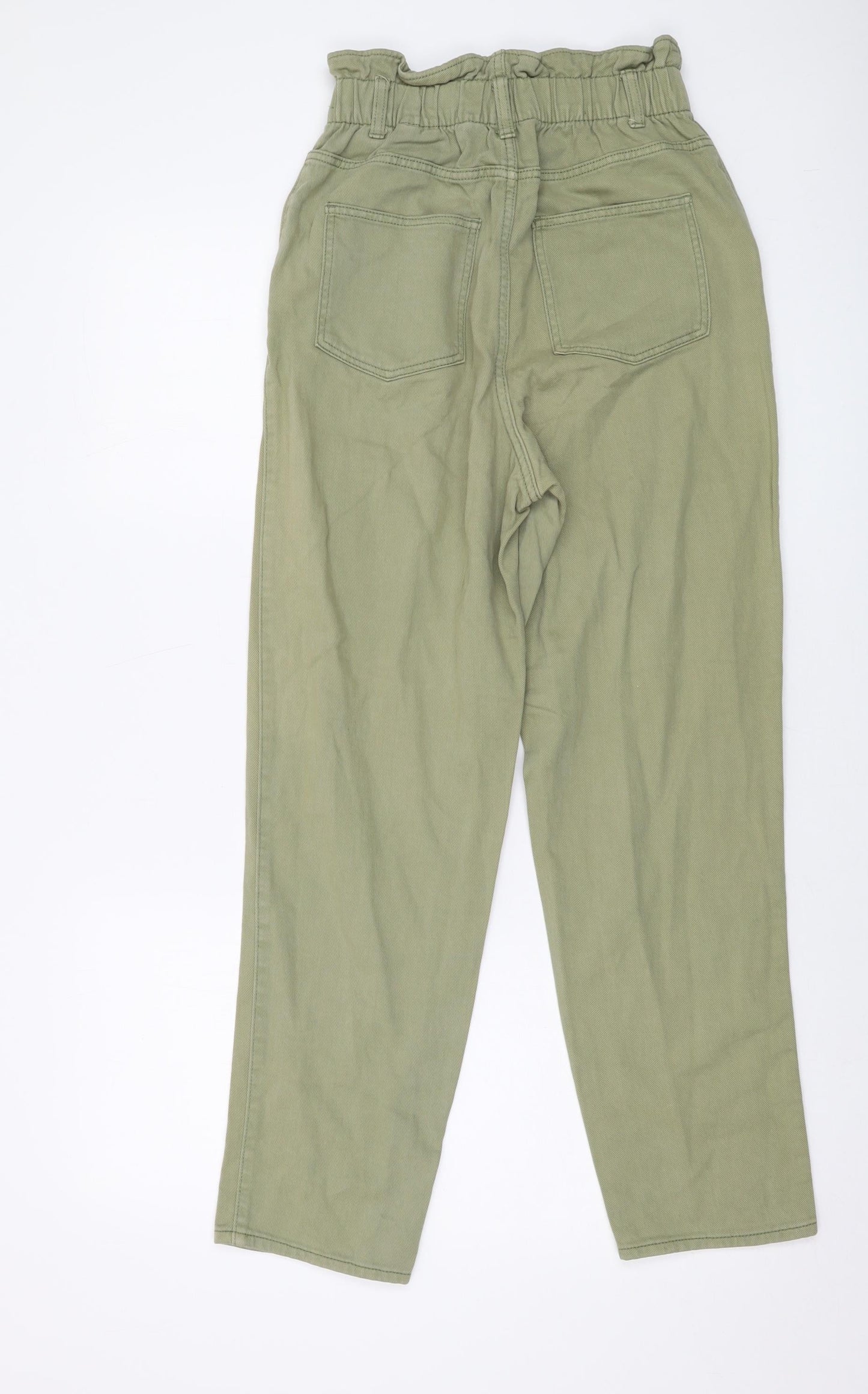 Womens UK Size 6 H&M Regular Fit Straight Green Jeans