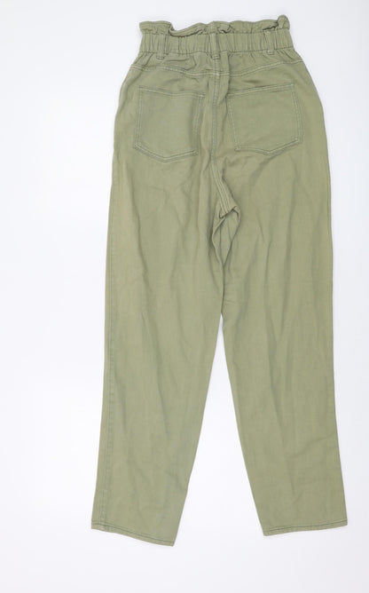 Womens UK Size 6 H&M Regular Fit Straight Green Jeans