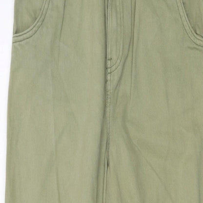 Womens UK Size 6 H&M Regular Fit Straight Green Jeans