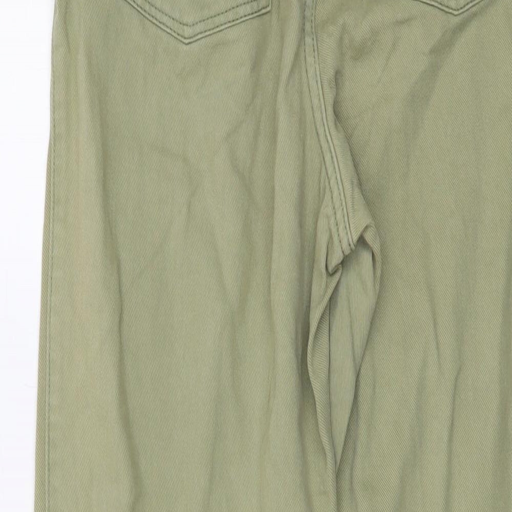 Womens UK Size 6 H&M Regular Fit Straight Green Jeans