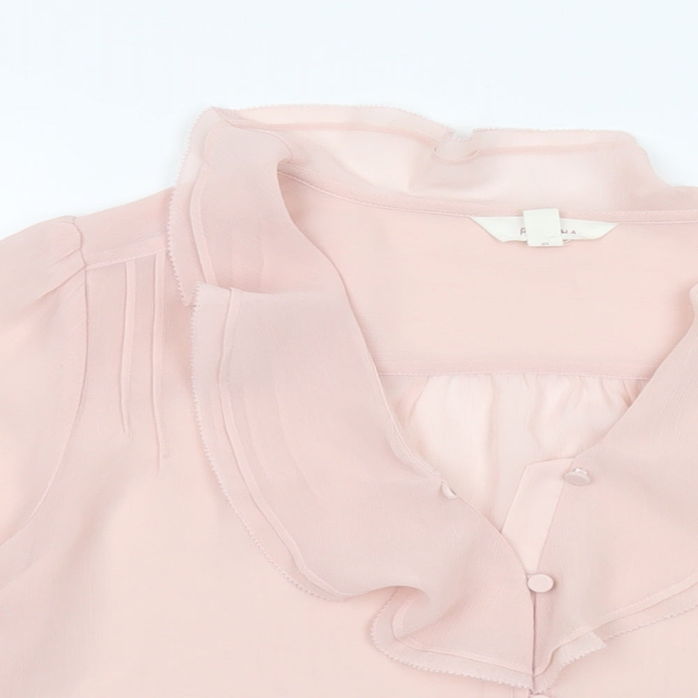Womens UK Size 8 Per Una Pink Basic Blouse