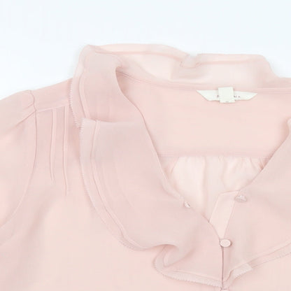 Womens UK Size 8 Per Una Pink Basic Blouse