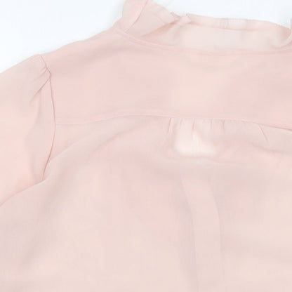 Womens UK Size 8 Per Una Pink Basic Blouse