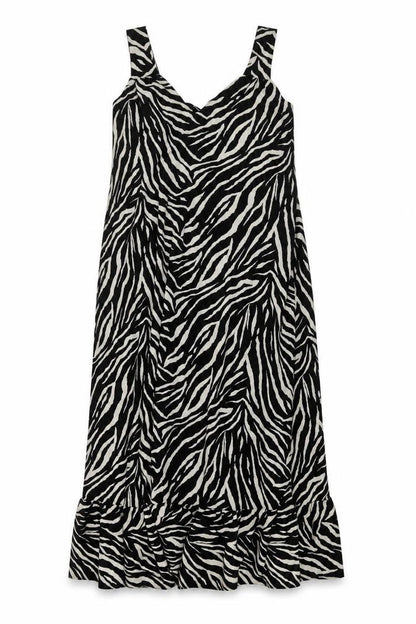 Boohoo Womens Beige Animal Print Polyester A-Line Size 10 V-Neck Pullover