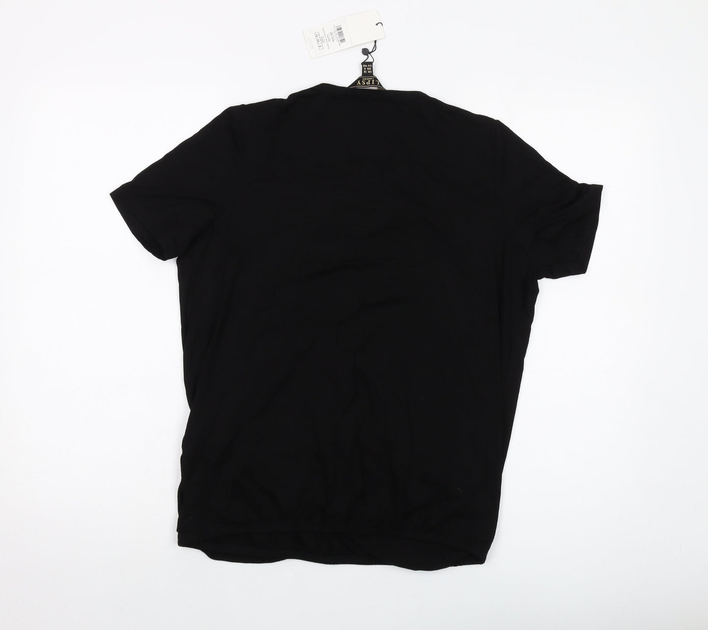 Womens UK Size 12 Lipsy Black Basic T-Shirt