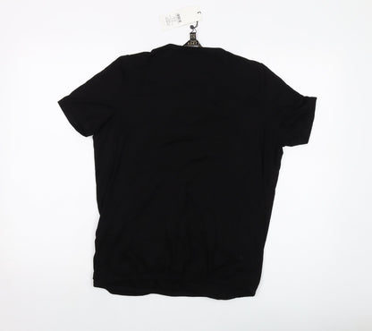 Womens UK Size 12 Lipsy Black Basic T-Shirt