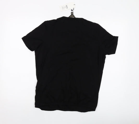 Womens UK Size 12 Lipsy Black Basic T-Shirt