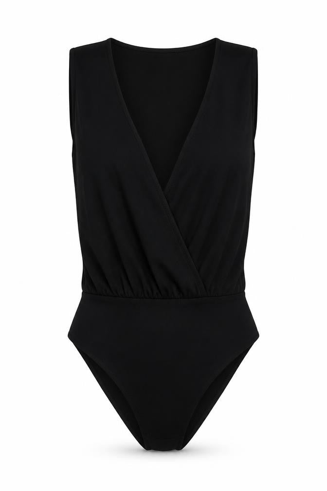 Womens UK Size 4 Miss Selfridge One-Piece Black Bodysuit
