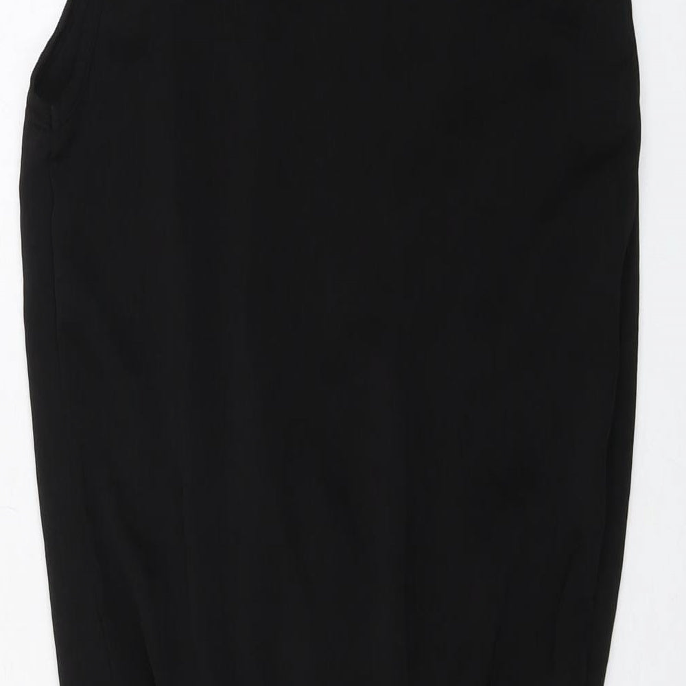 Miss Selfridge Womens Black Polyester Bodysuit One-Piece Size 4 Snap