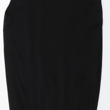 Miss Selfridge Womens Black Polyester Bodysuit One-Piece Size 4 Snap