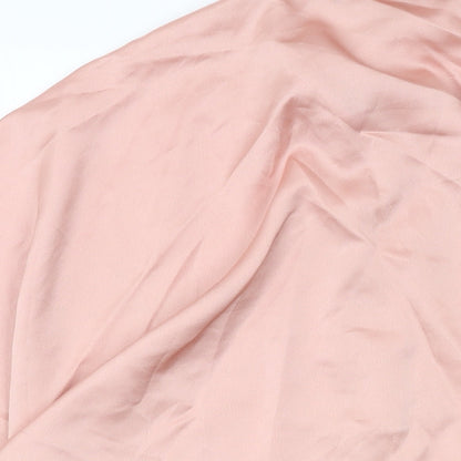 I SAW IT FIRST Womens Pink Polyester Basic Blouse Size 10 Collared