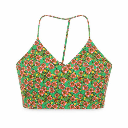 Womens UK Size 14 Nasty Gal Green Cropped Tank