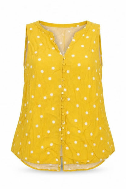 Womens UK Size 12 Apricot Yellow Basic Tank