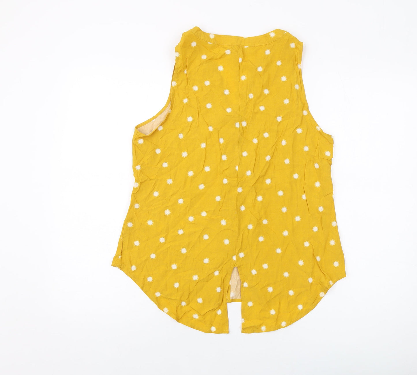 Womens UK Size 12 Apricot Yellow Basic Tank