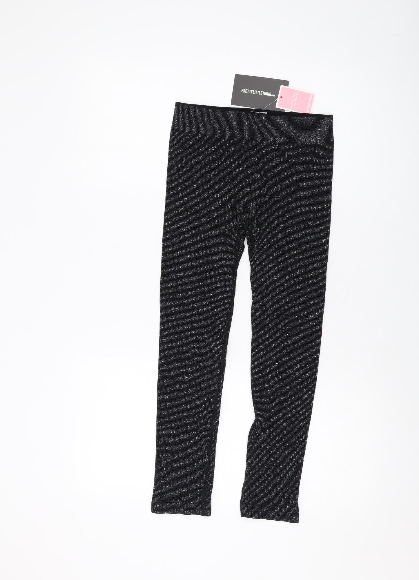 Womens UK Size M PRETTYLITTLETHING  Capri Black Leggings