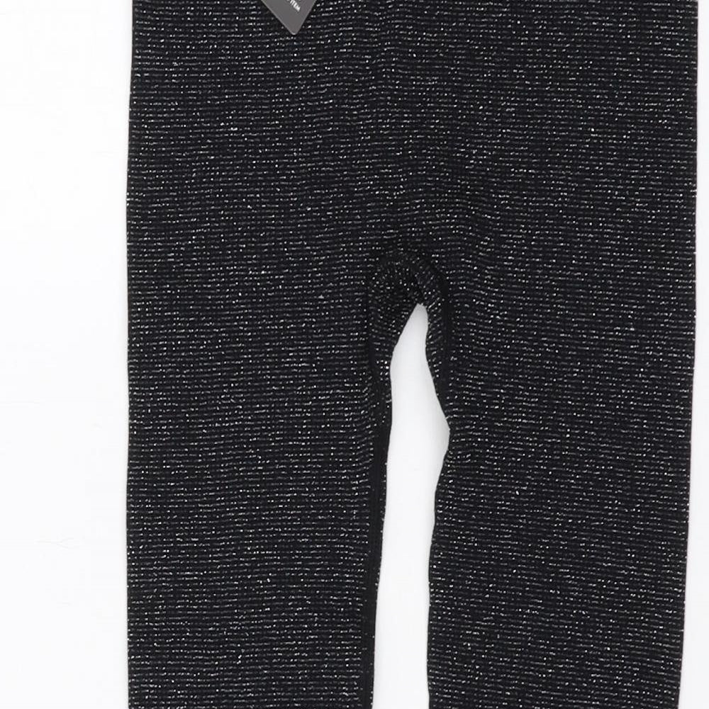 Womens UK Size M PRETTYLITTLETHING  Capri Black Leggings