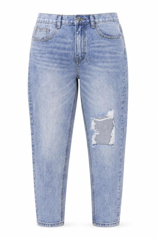 Womens UK Size 10 Misspap Regular Fit Mom Blue Jeans