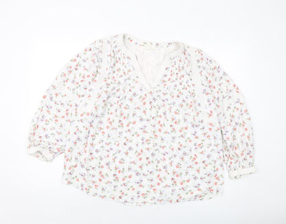 Womens UK Size 8 Per Una White Basic Blouse