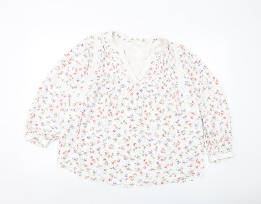 Womens UK Size 8 Per Una White Basic Blouse