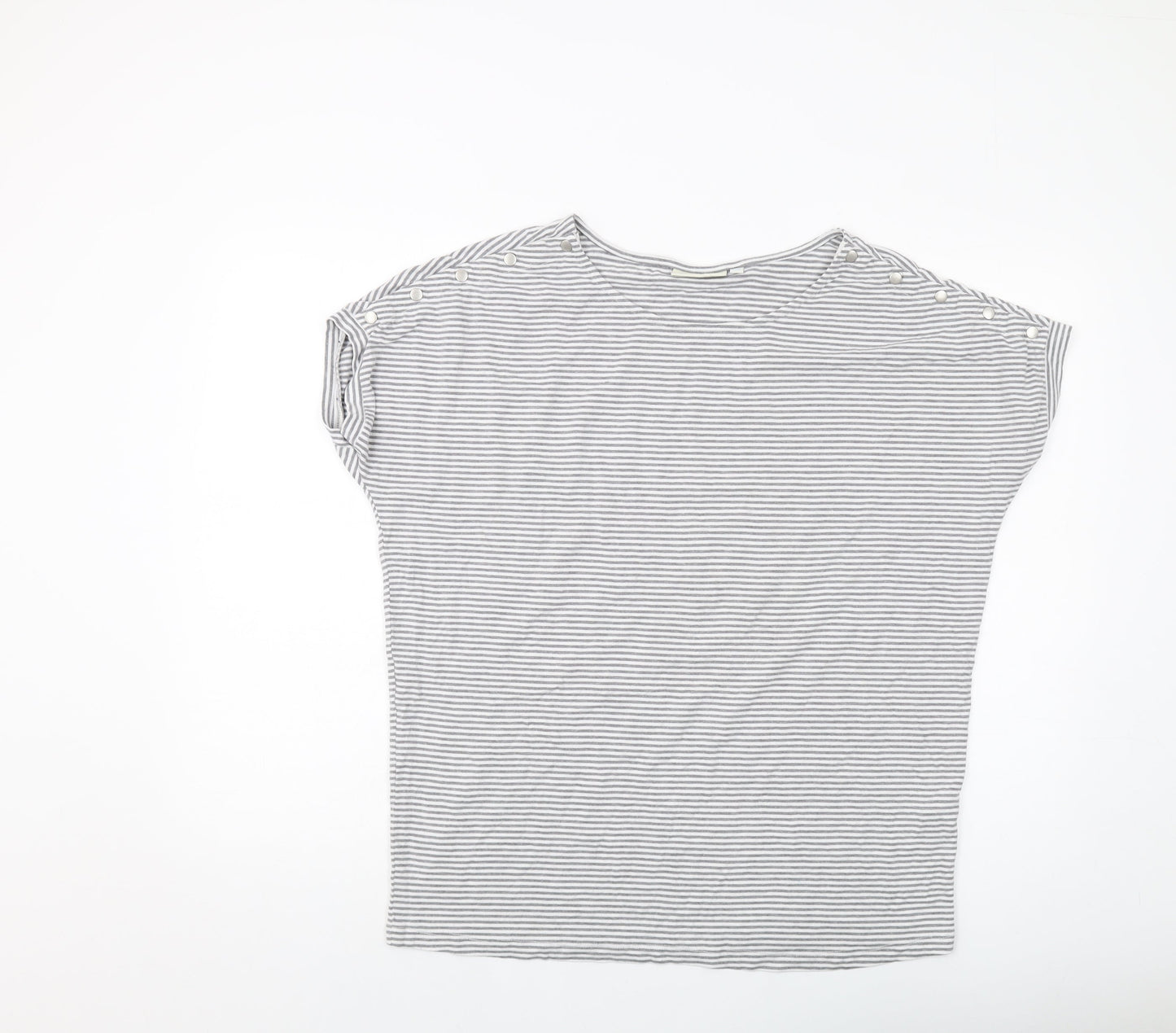 Womens UK Size M JoJo Maman Bébé Grey Basic T-Shirt