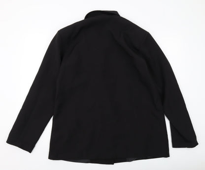 Boohoo Womens Black Jacket Size 12 Button