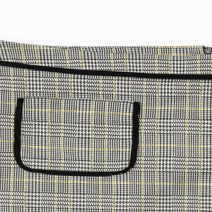 Dorothy Perkins Womens Gold Plaid Polyester Mini Skirt Size 20 Zip