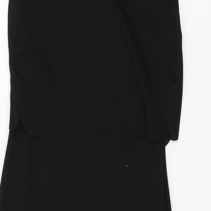 Boohoo Womens Black Polyester Mini Size 6 Round Neck Pullover