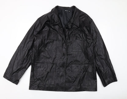 Womens UK Size 12 Nasty Gal Black Jacket