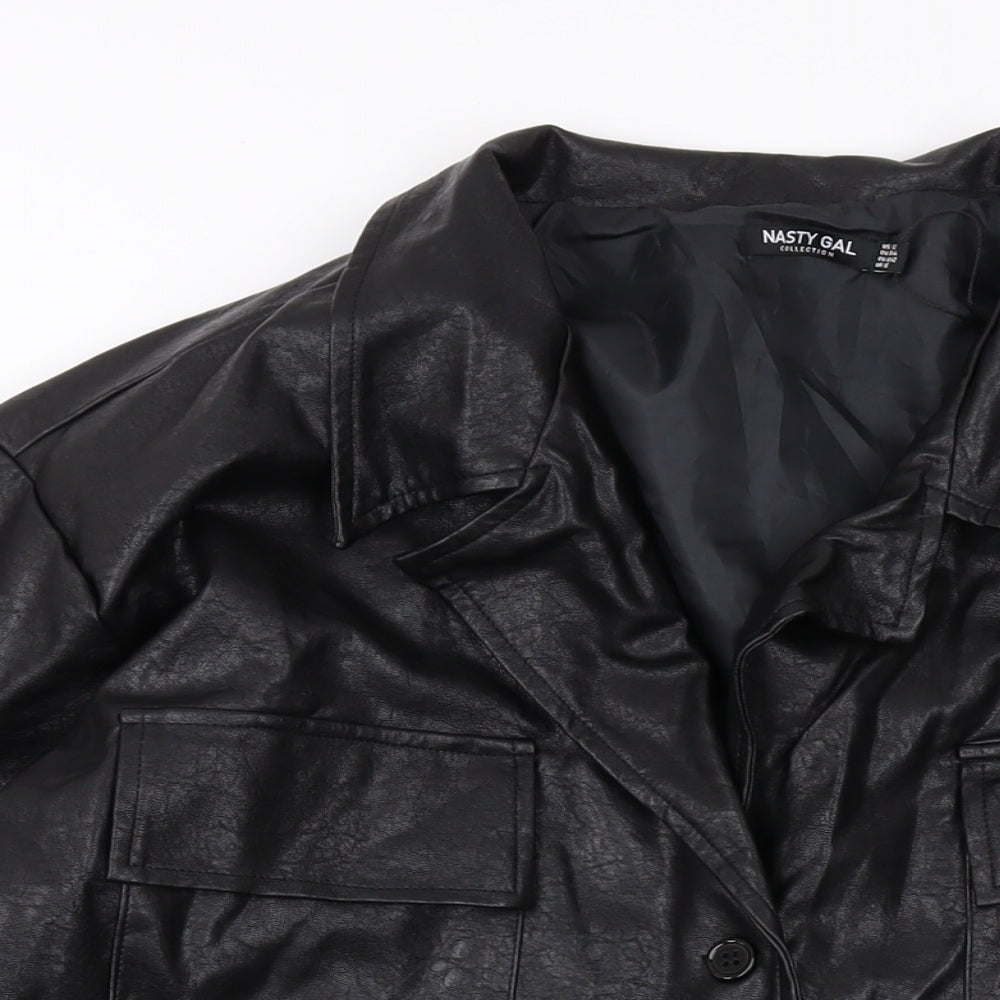 Womens UK Size 12 Nasty Gal Black Jacket