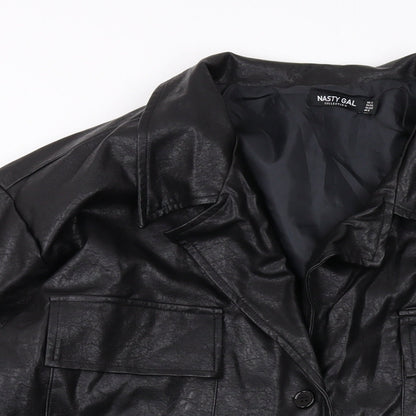 Womens UK Size 12 Nasty Gal Black Jacket
