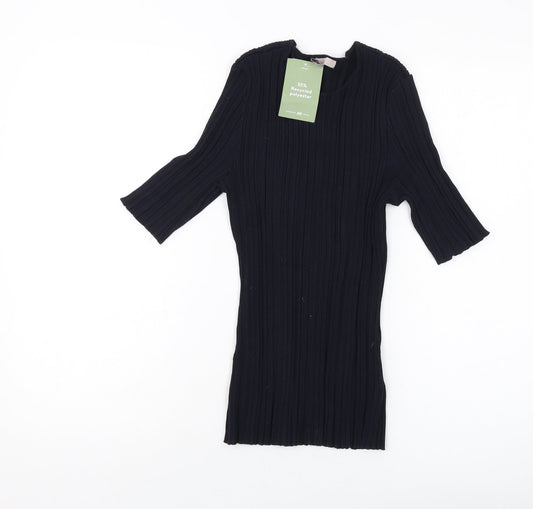 Womens UK Size XS H&M Blue Pullover Jumper