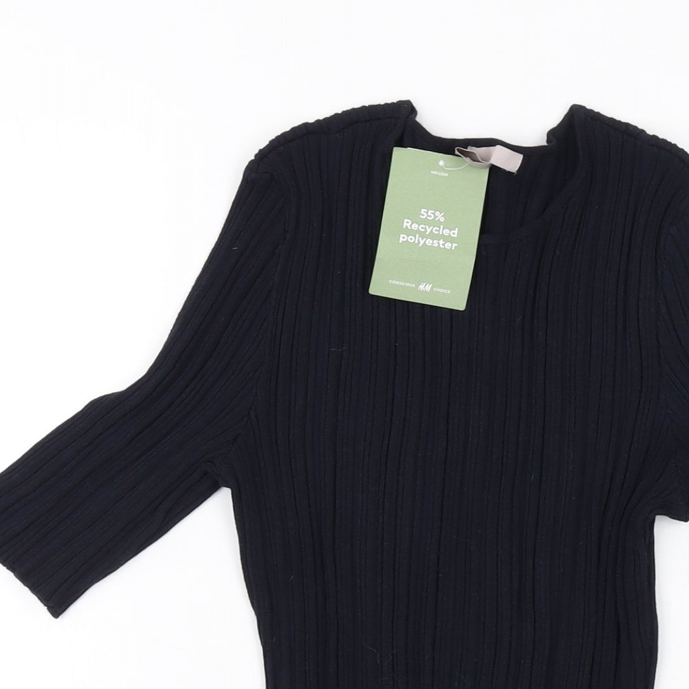 Womens UK Size XS H&M Blue Pullover Jumper