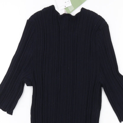 Womens UK Size XS H&M Blue Pullover Jumper