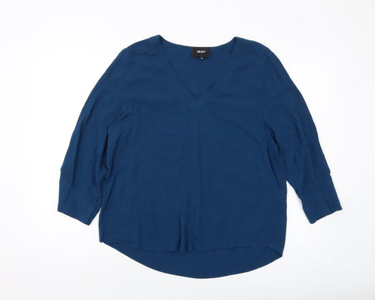 Womens UK Size 12 Object Blue Basic Blouse