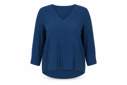 Womens UK Size 12 Object Blue Basic Blouse