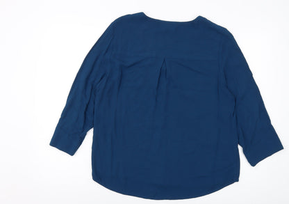 Womens UK Size 12 Object Blue Basic Blouse