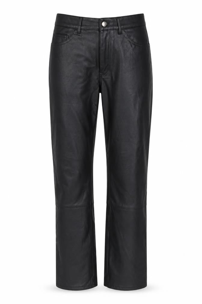H&M Womens Black Polyester Trousers Size 10 L26 in Regular Button