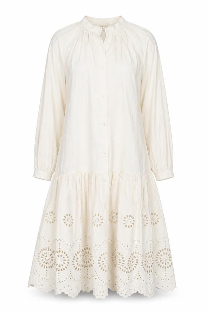 H&M Womens Beige Cotton A-Line Size XS V-Neck Button