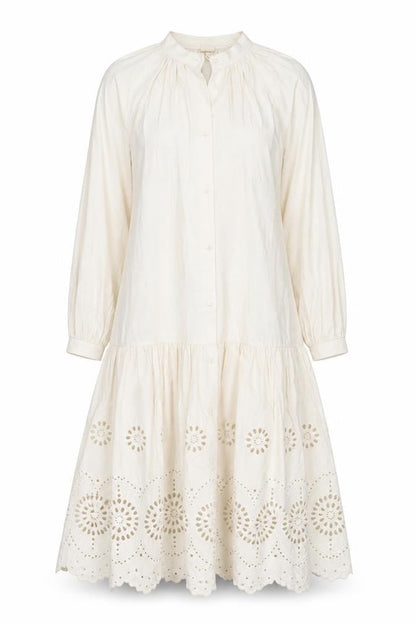 H&M Womens Beige Cotton A-Line Size XS V-Neck Button