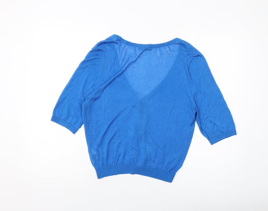 Womens UK Size L H&M Blue Shrug Jumper