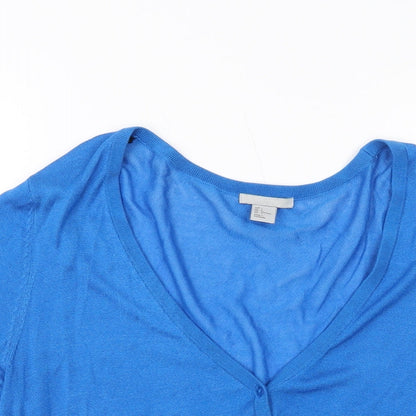 Womens UK Size L H&M Blue Shrug Jumper