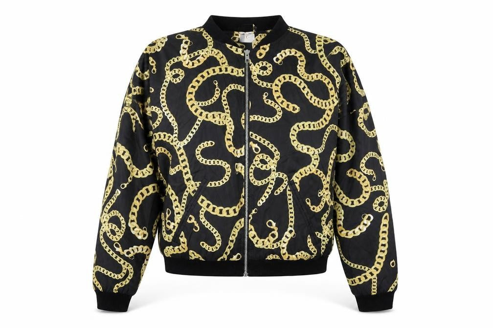 Womens UK Size XS H&M Black Bomber Jacket