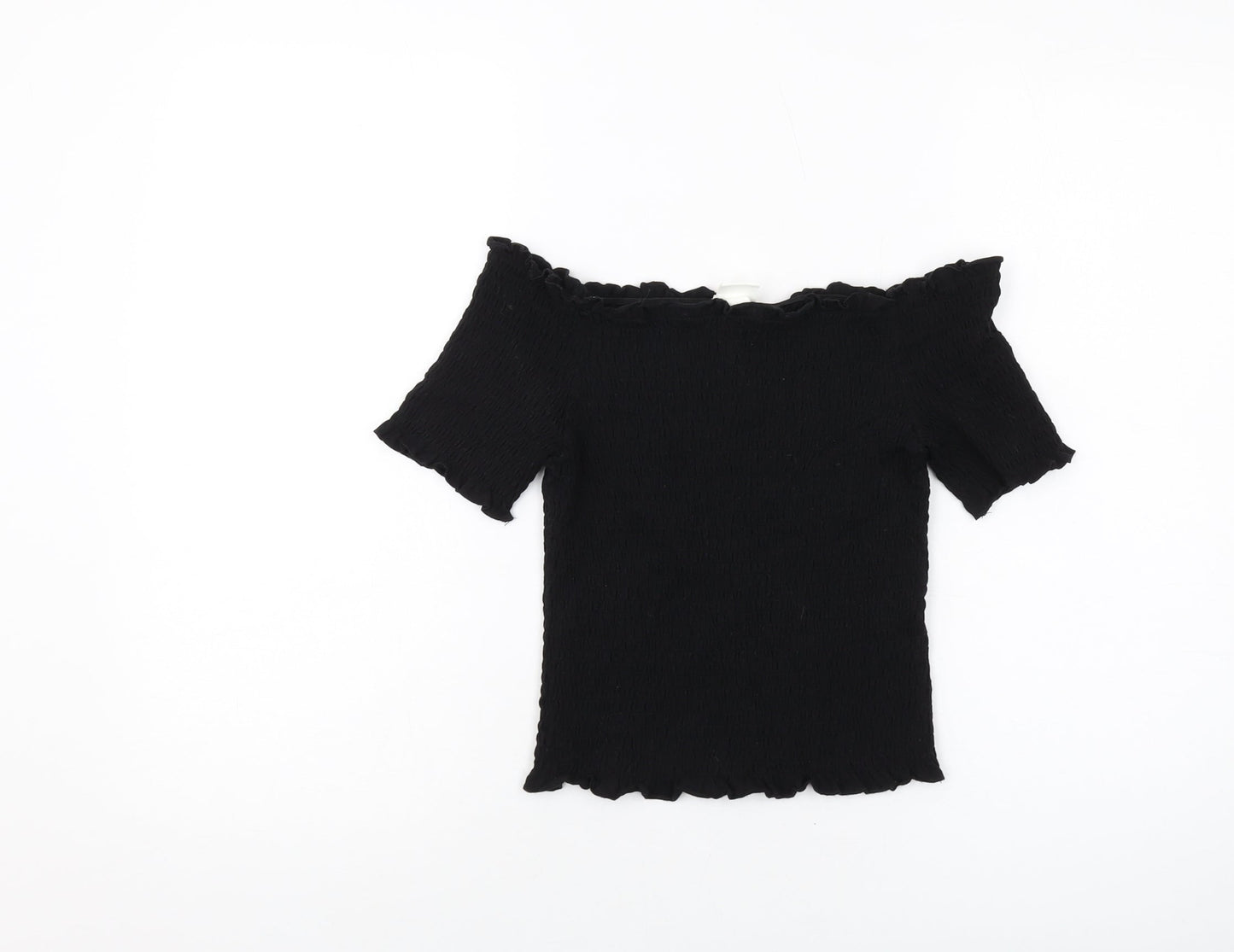 Womens UK Size M H&M Black Basic T-Shirt