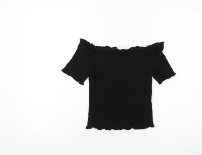 Womens UK Size M H&M Black Basic T-Shirt