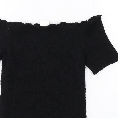 Womens UK Size M H&M Black Basic T-Shirt